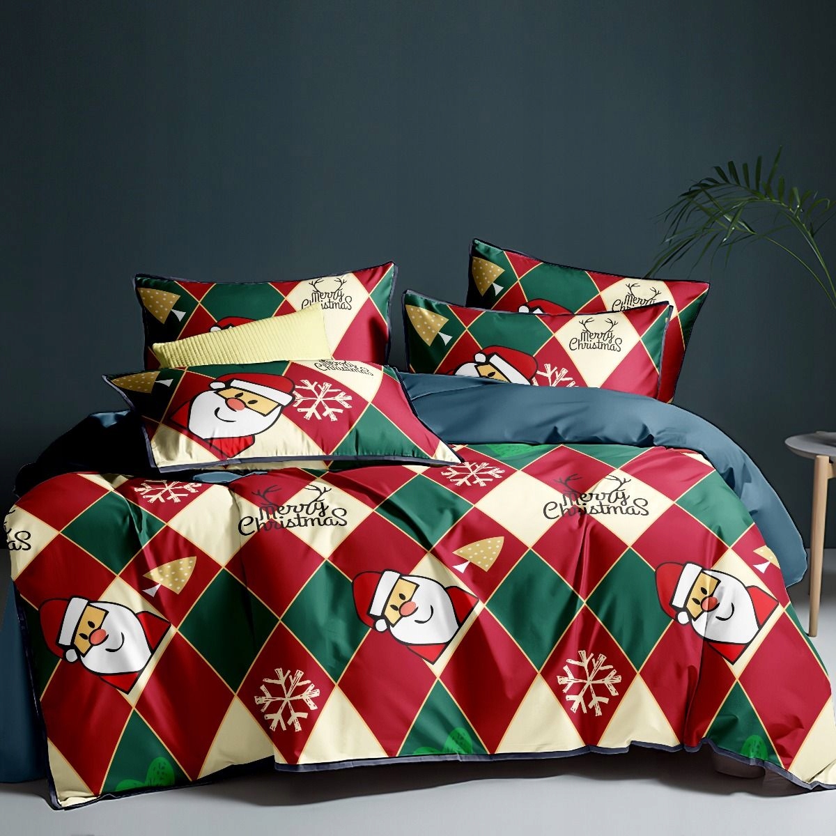 

Pościel świąteczna 160x200 Święta 100% baw Mikołaj