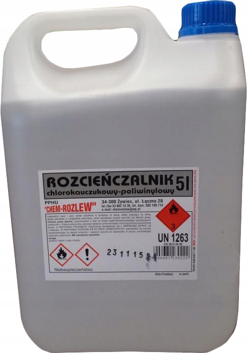 

Rozpuszczalnik chlorokauczukowy 5L Chem-Rozlew