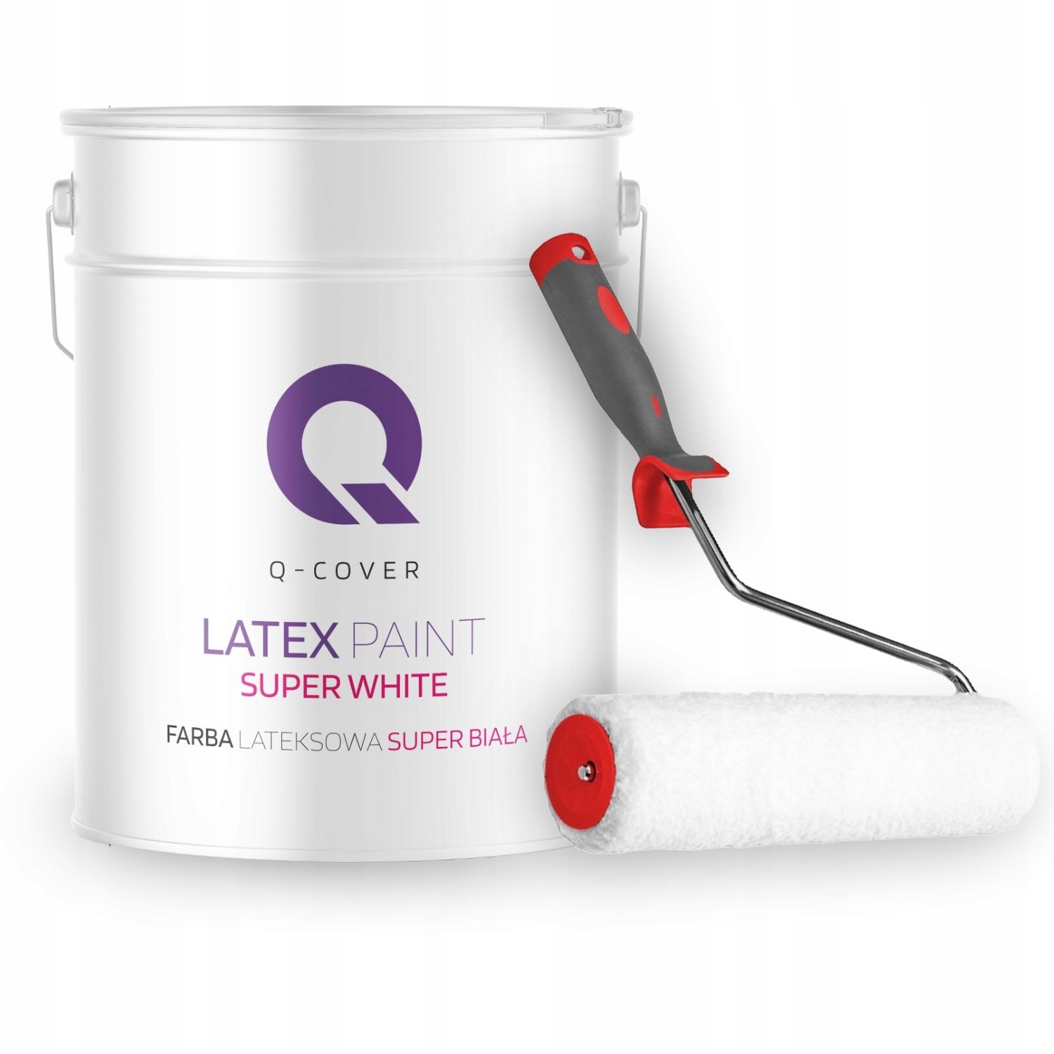 Latexová Farba Biela 10L Hlboká Matná Snehová Biela Na Steny Valček