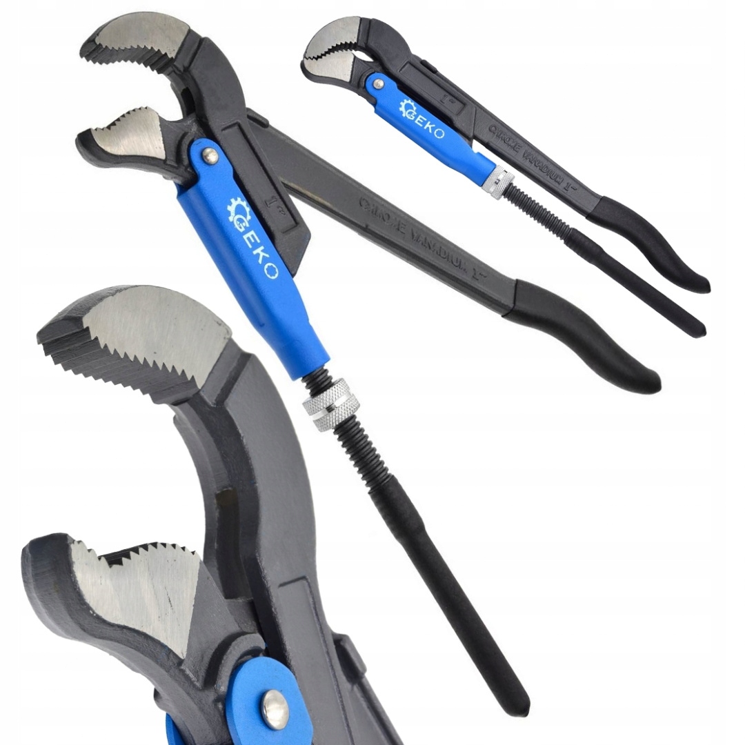 Klucz Nastawny Szczypce Do Rur 320mm 0-60mm Hydrauliczny Stal Cr-v Geko