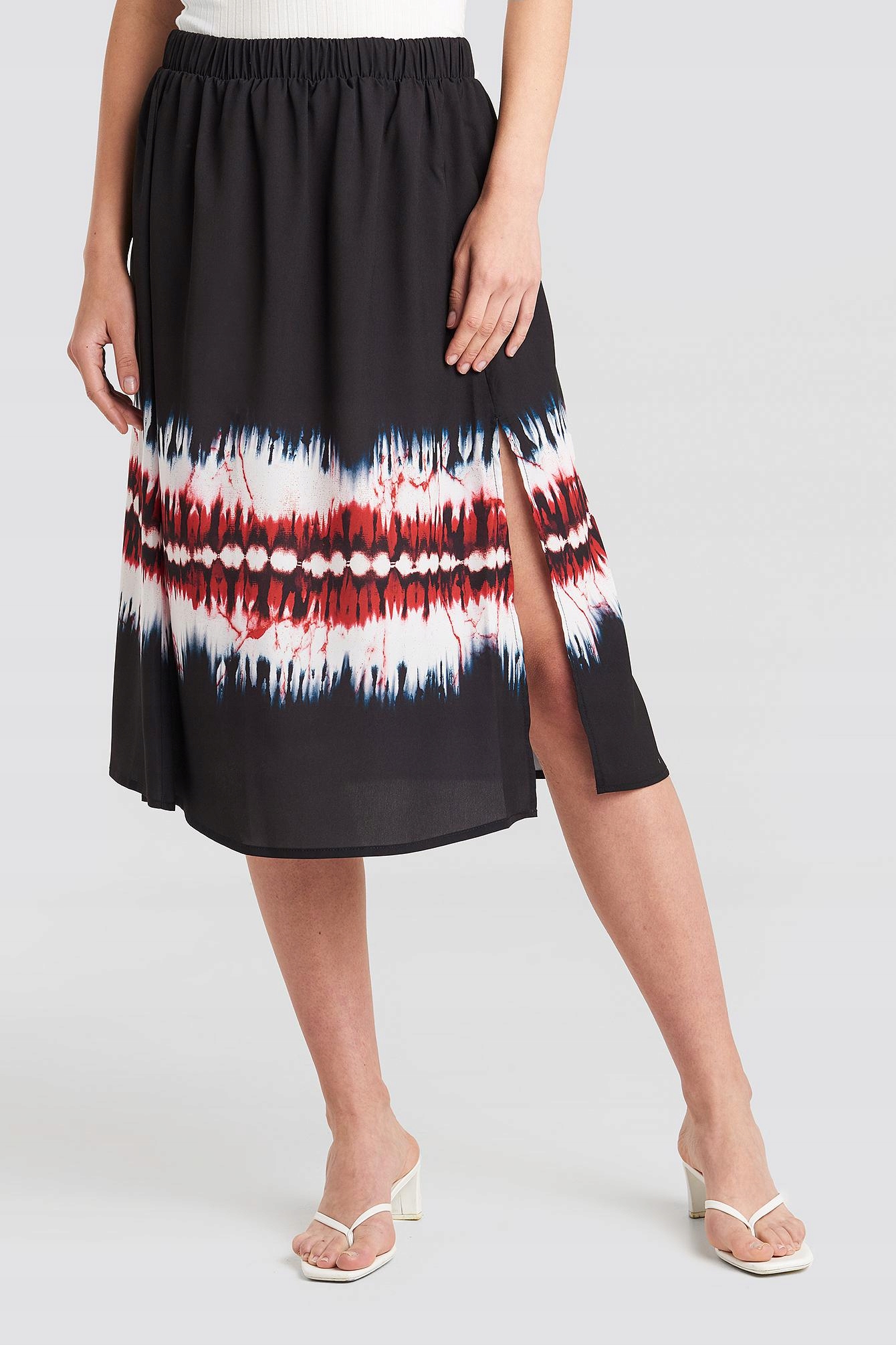 164B247 NA-KD NKD05 MIDI SPÓDNICA Z ROZCIĘCIEM 36 Rozmiar 36