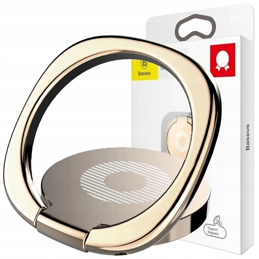 BASEUS UCHWYT / STOJAK / RING Z FUNKCJĄ STOJAKA DO TELEFONU / ETUI ZŁOTY