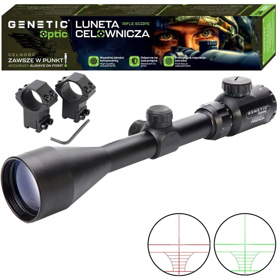 Optický dalekohled 3-9x50EG 2823 Zaměřovač Zoom montáž s křížovou mřížkou