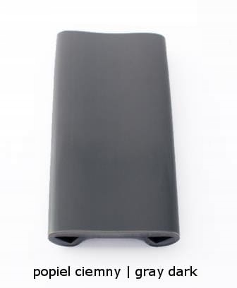 Zábradlová lišta 35x6 mm Popel Tmavá role 20 m