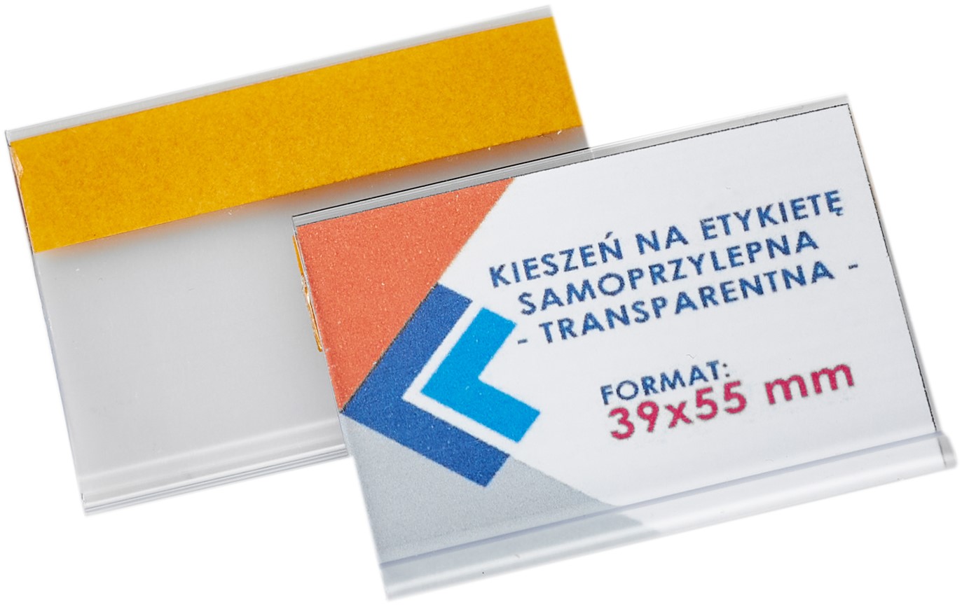 LISTWY CENOWE PRZYKLEJANE SAMOPRZYLEPNE SKLEP NA REGAŁY - 39X55 MM - 100SZT