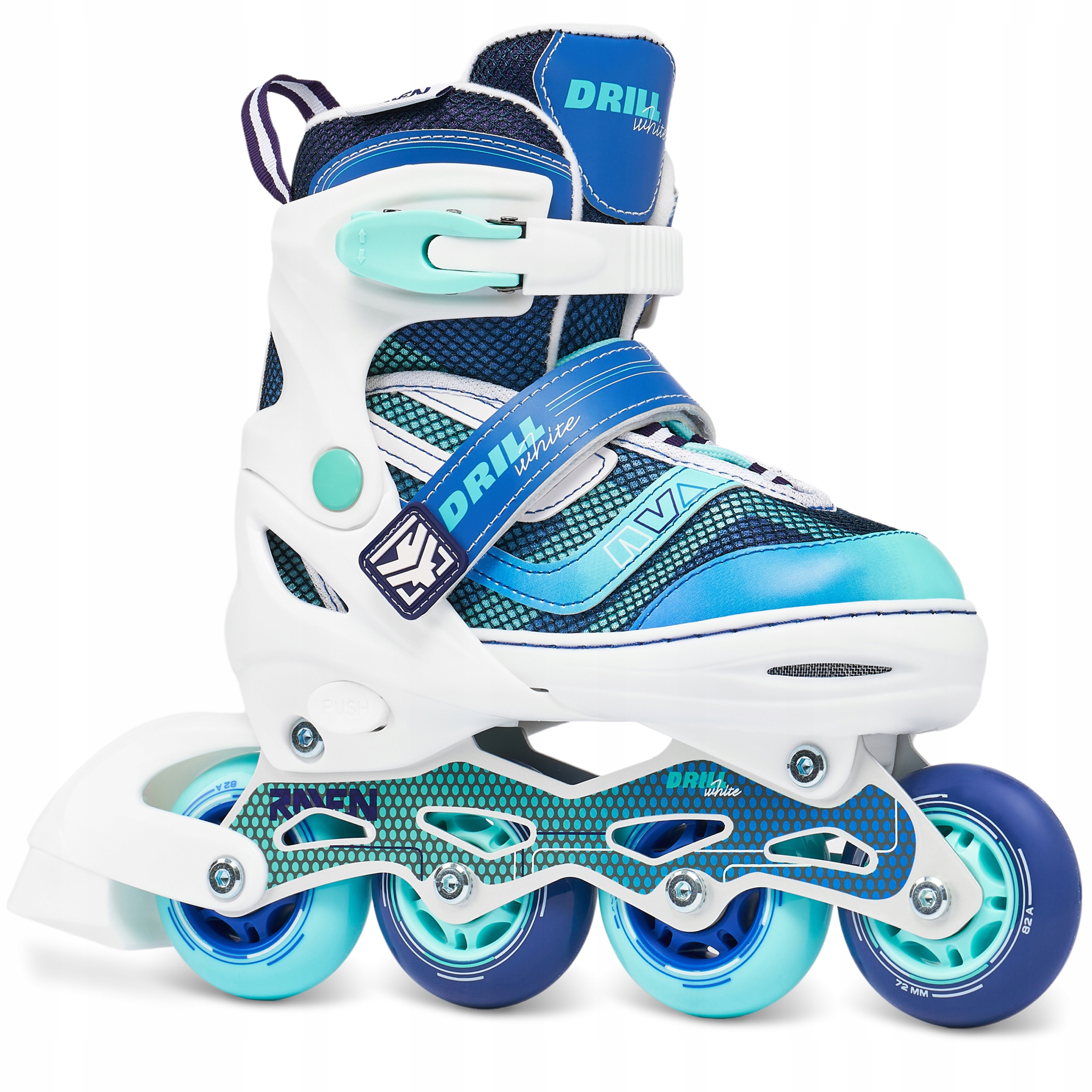 Rolki Regulowane Raven Drill White/Mint 34-37