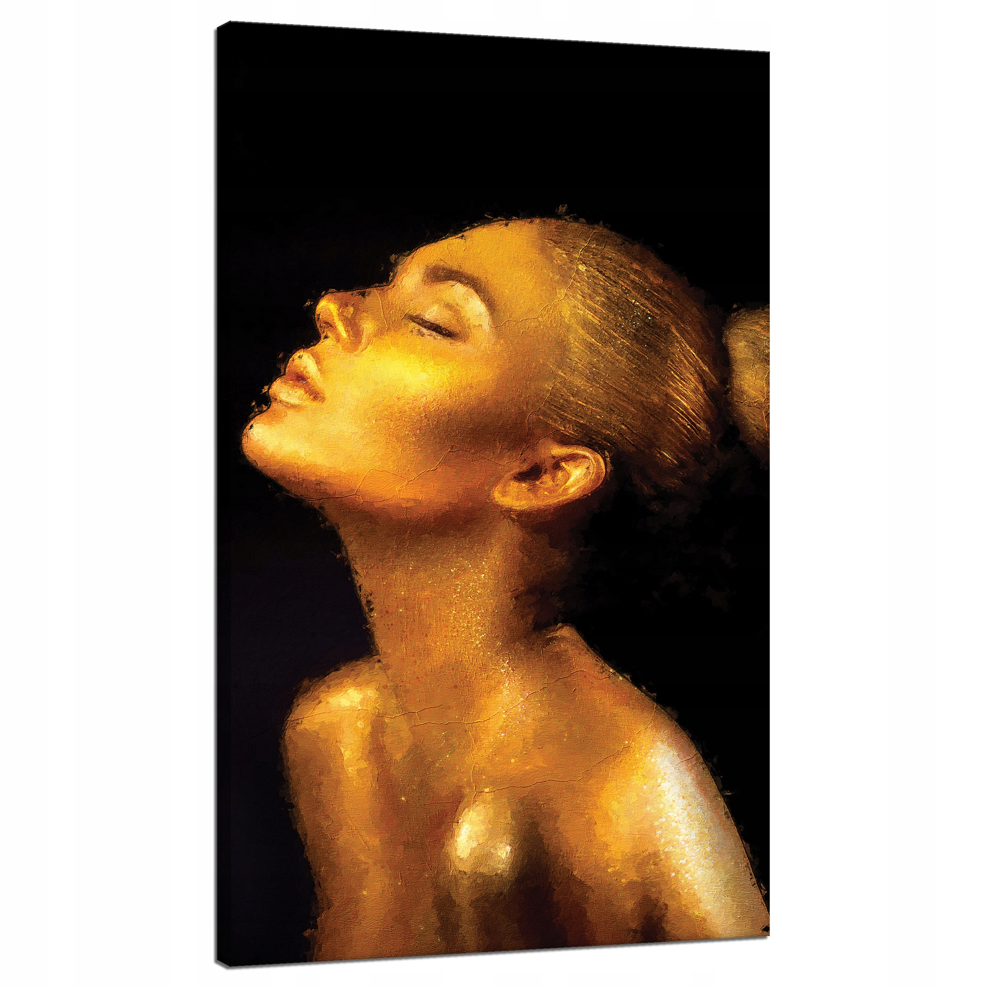 Obraz na plátně Zlatá žena Umění Tvář 70x120 cm Ideální jako dárek