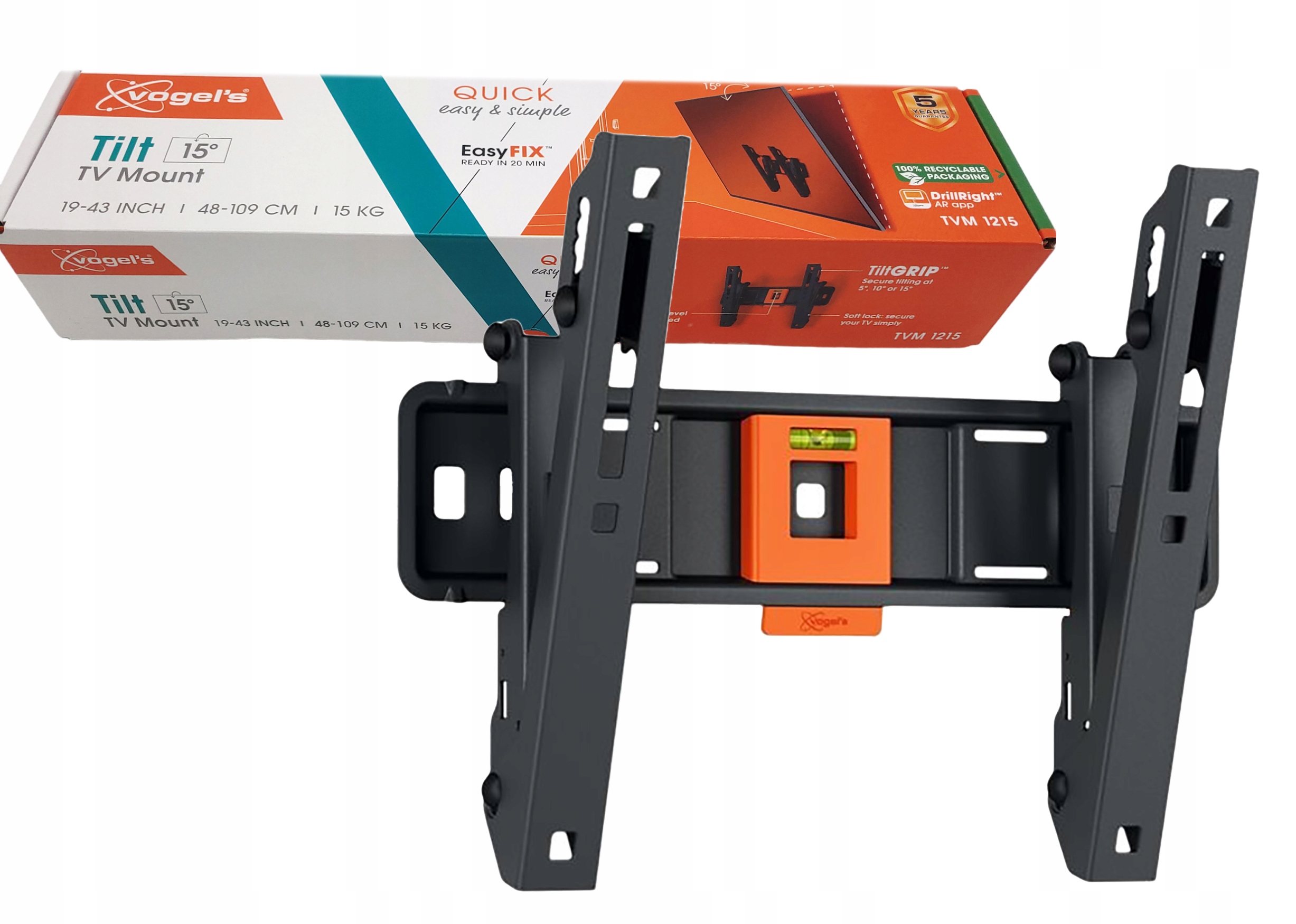 Univerzální výklopný nástěnný držák pro Tv 19-43 palců 15 kg TVM1215 Vogel's