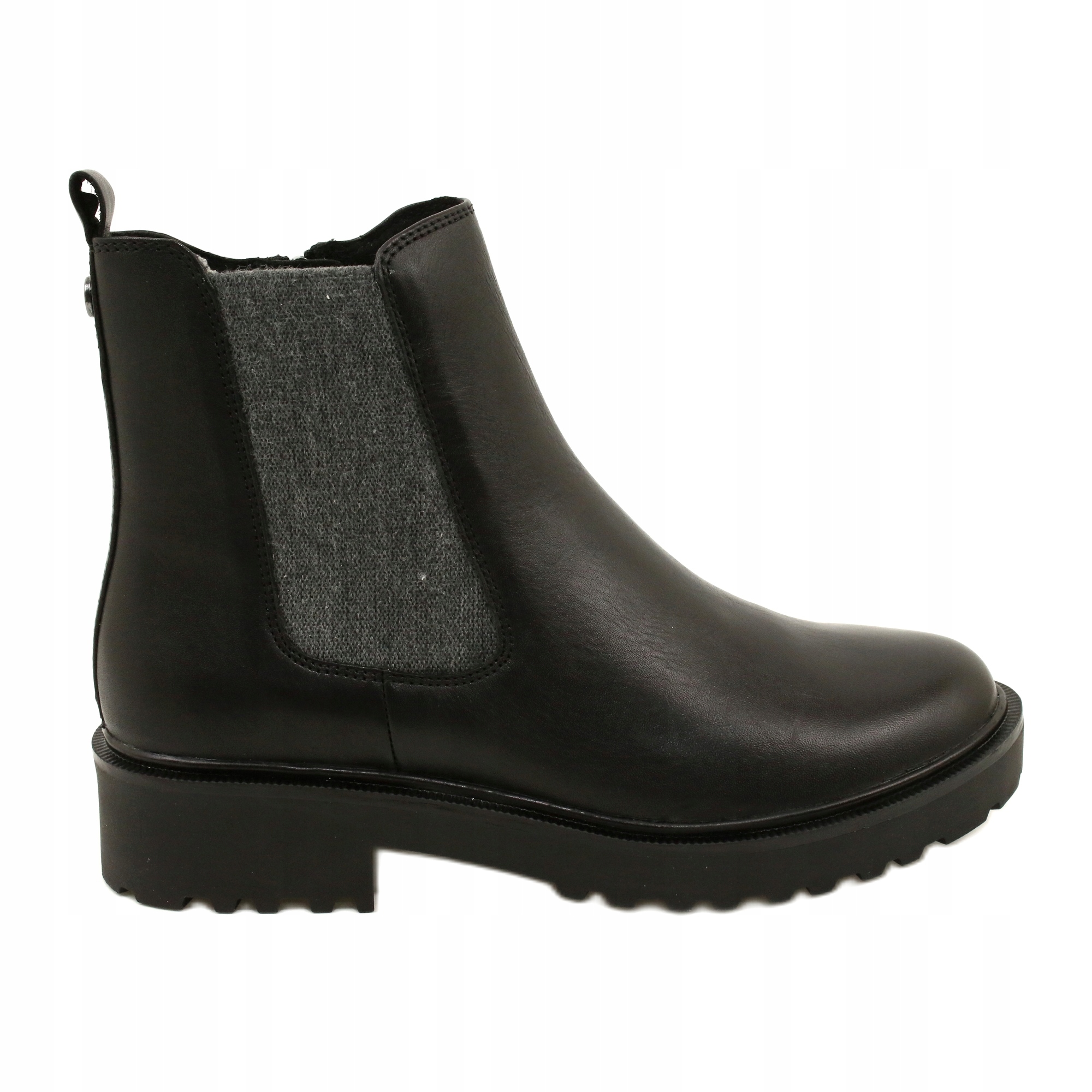 Czarne Skóra naturalna Buty Botki Caprice r.41