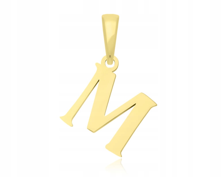 Zlatý přívěsek písmeno M hladký 585 Dámský Přívěsek na Řetízek