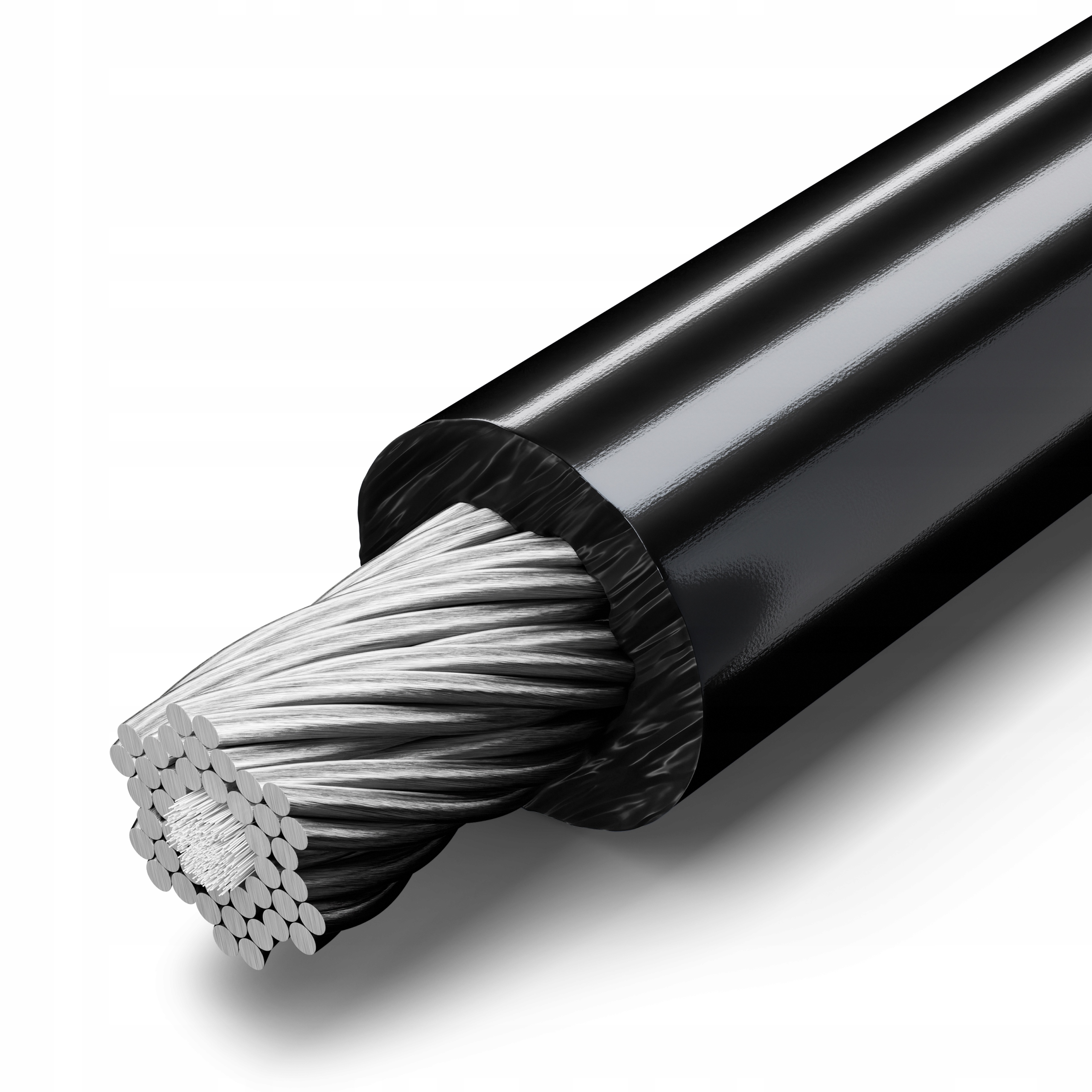 Lano ocelové v obalu Obal Pvc černý 5/8 mm 6x7 100 m