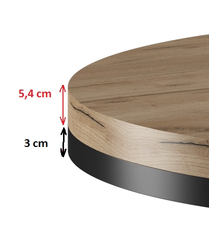 STÓŁ OKRĄGŁY ROZKŁADANY LOFT NOGA X 100x200X75 CRAFY ZŁOTY Materiał płyta laminowana