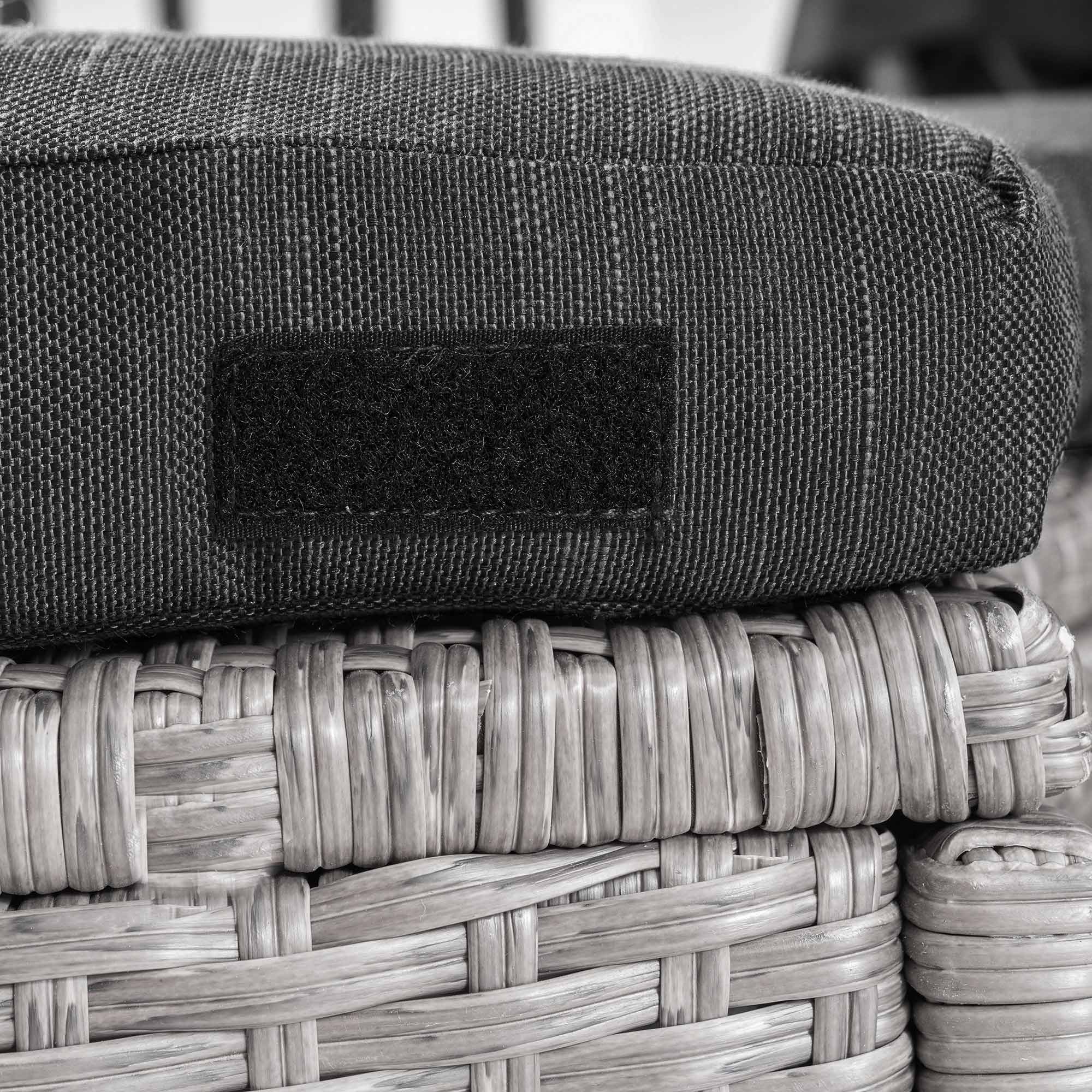 Zestaw mebli ogrodowych duże łóżko ogrodowe technorattan wyspa zadaszenie Materiał dominujący technorattan