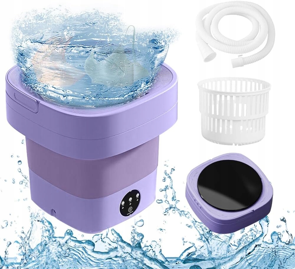 Przenośna Mini Pralka Składana Podróżna Automatyczna Turystyczna 2KG 11L