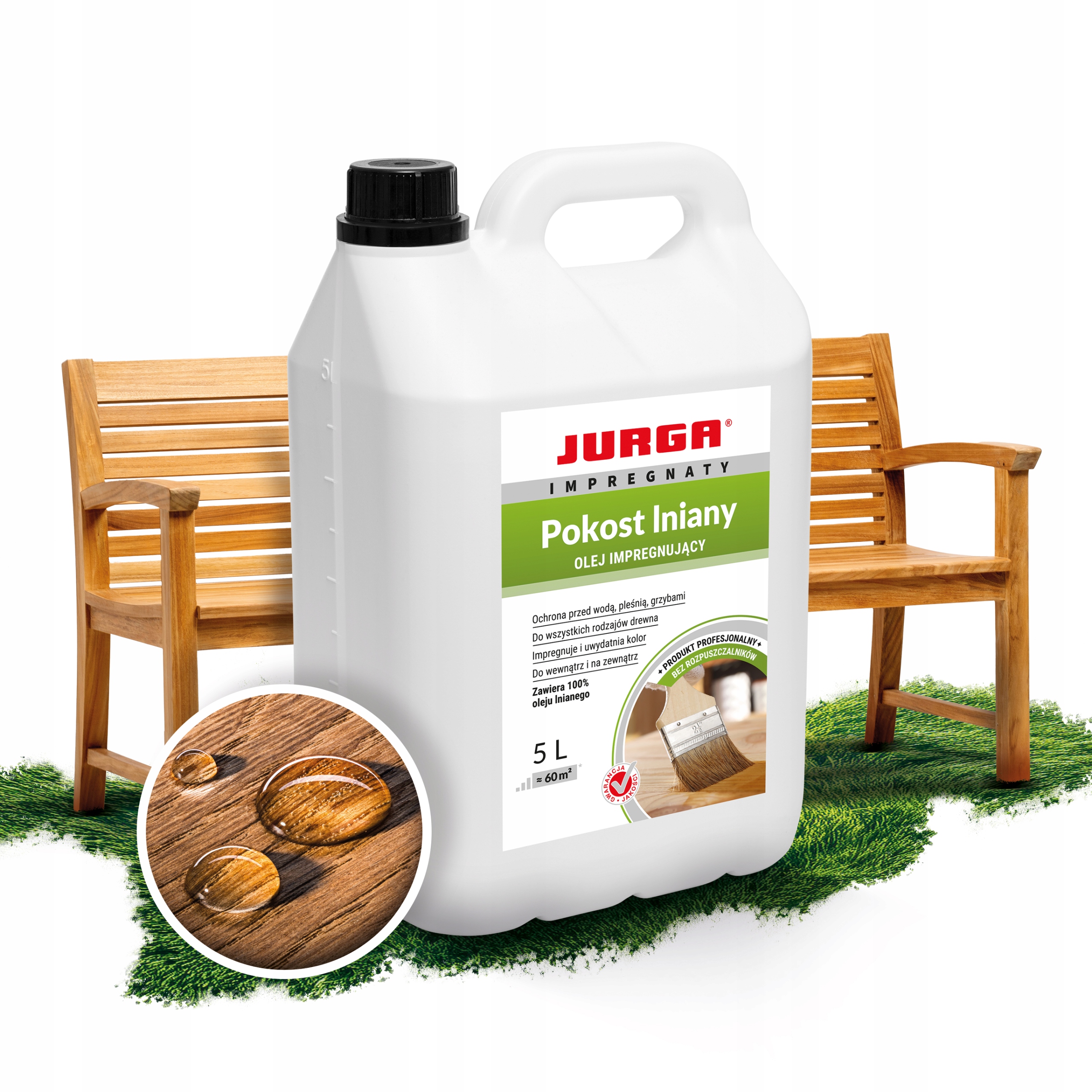 Pokost Lniany Jurga 5L – Olej do drewna, ochrona i impregnacja