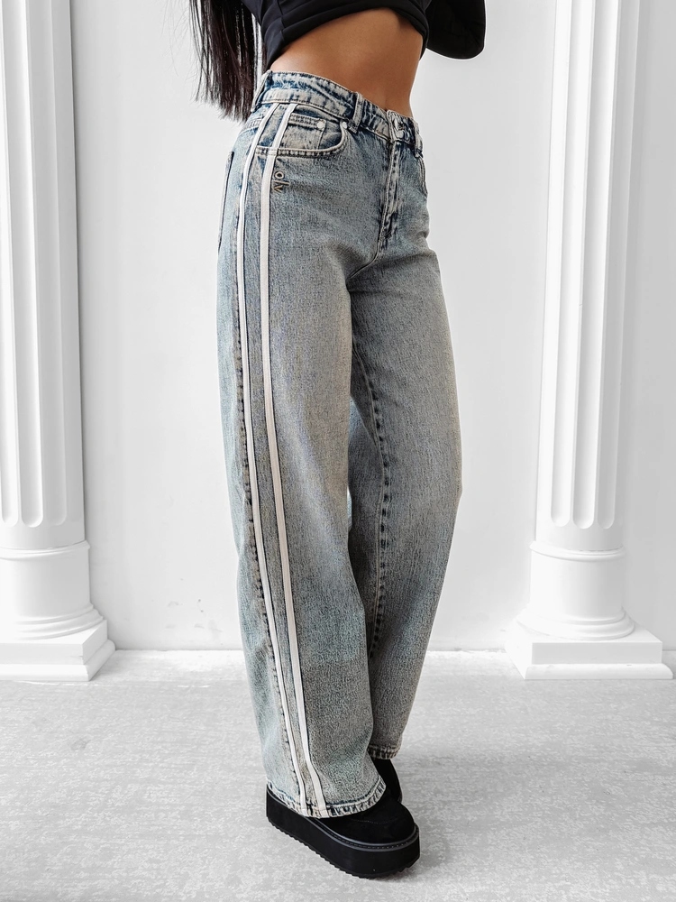 Spodnie damskie jeansy Olavoga Eradio 2025 sprany niebieski L