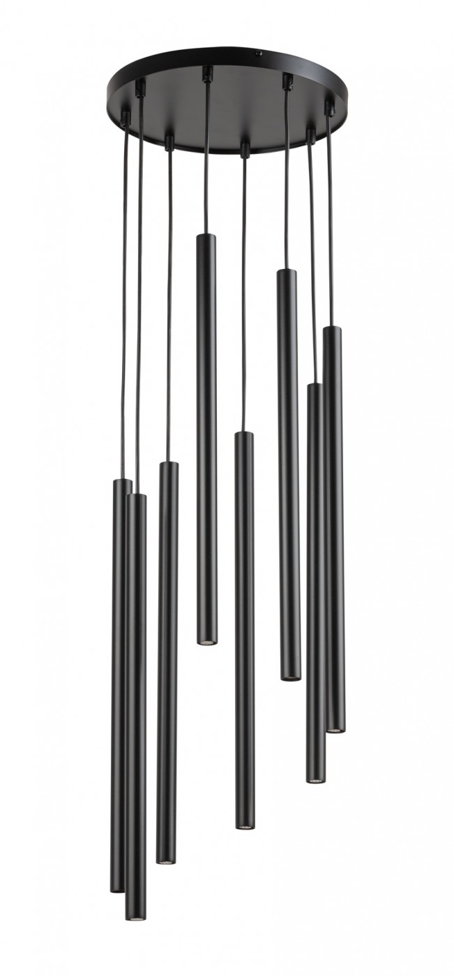 Závěsná lustrová lampa Sigma Sopel black VIII 33628 8xG9 IP20 černá