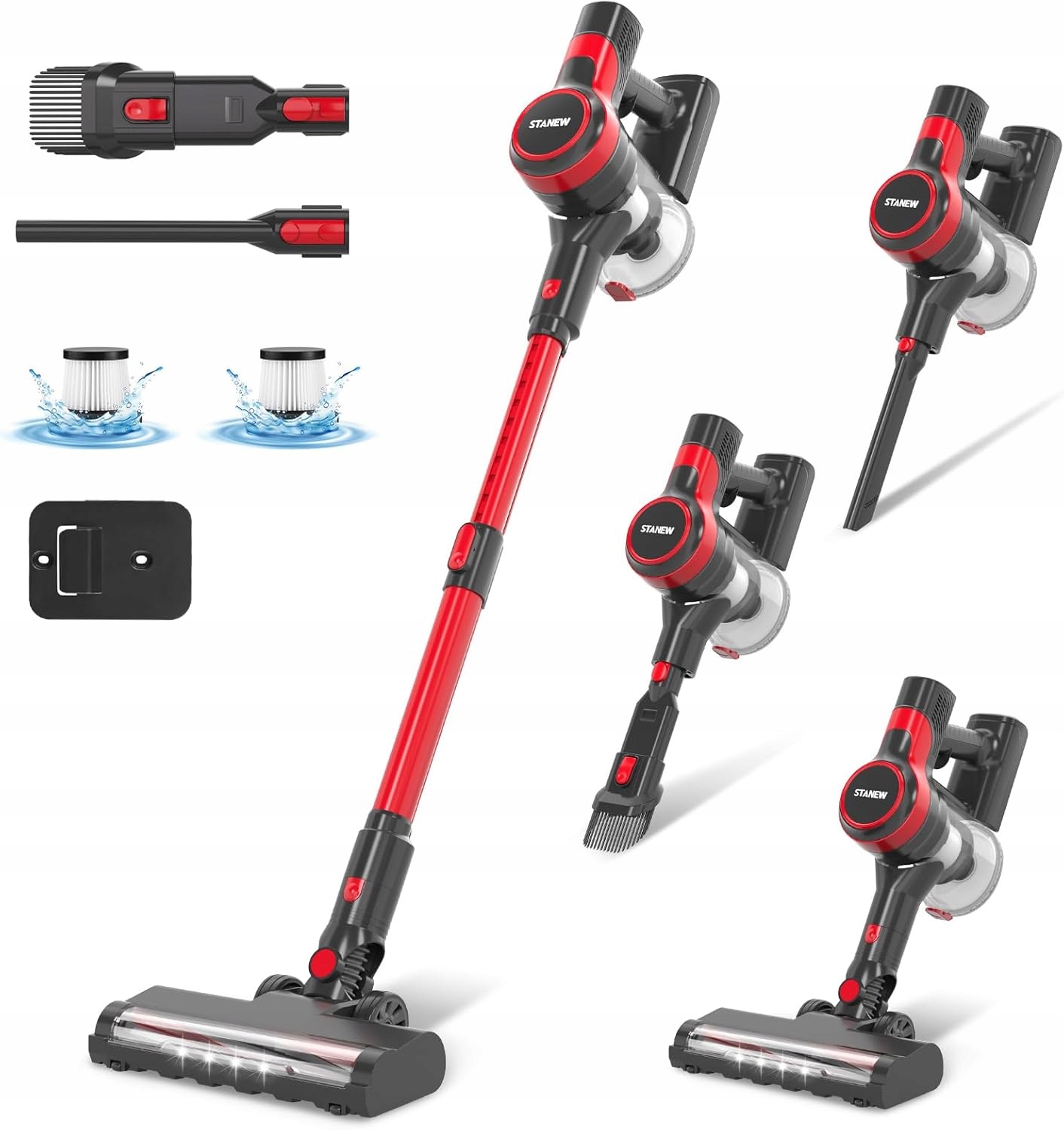 Tyčový Vysavač Bezdrátový Ruční Stanew 4V1 Bezsáčkový Výkonný 150W