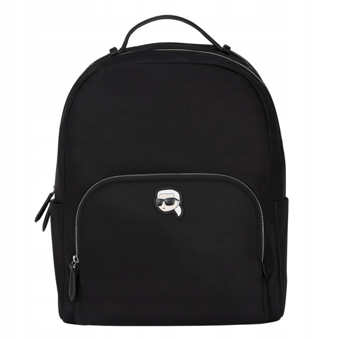 Karl Lagerfeld Černý batoh Ikon Nylon Backpack