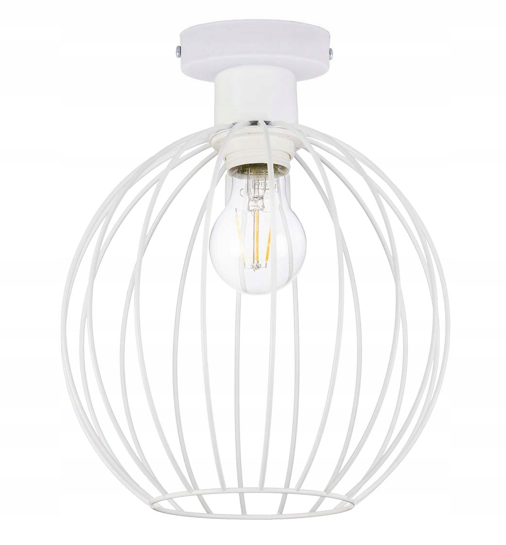 

Lampa stała sufitowa plafon Loft klosz drut na E27