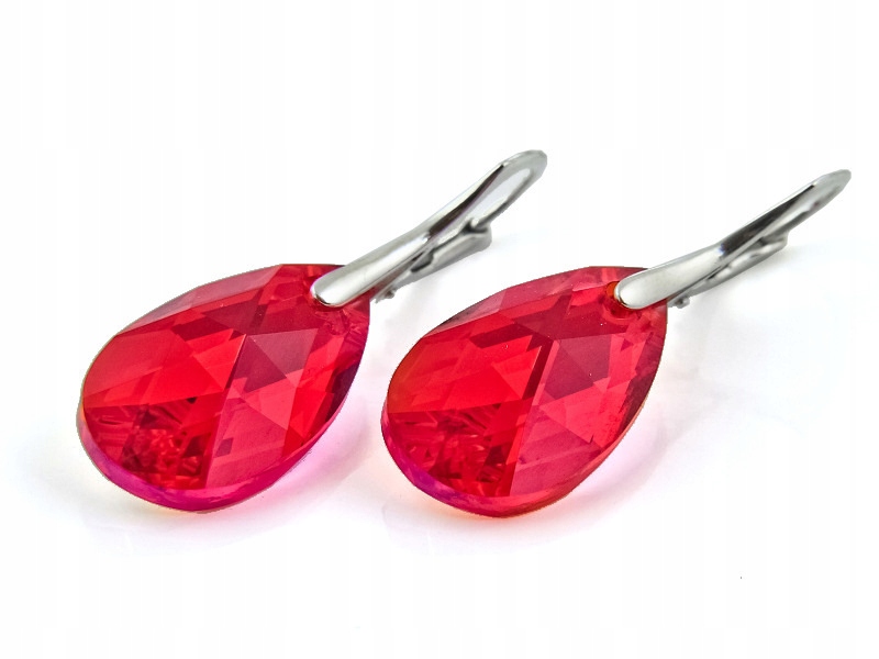 Stříbrné Náušnice s kr. Swarovski Mandle 22 mm Lsab