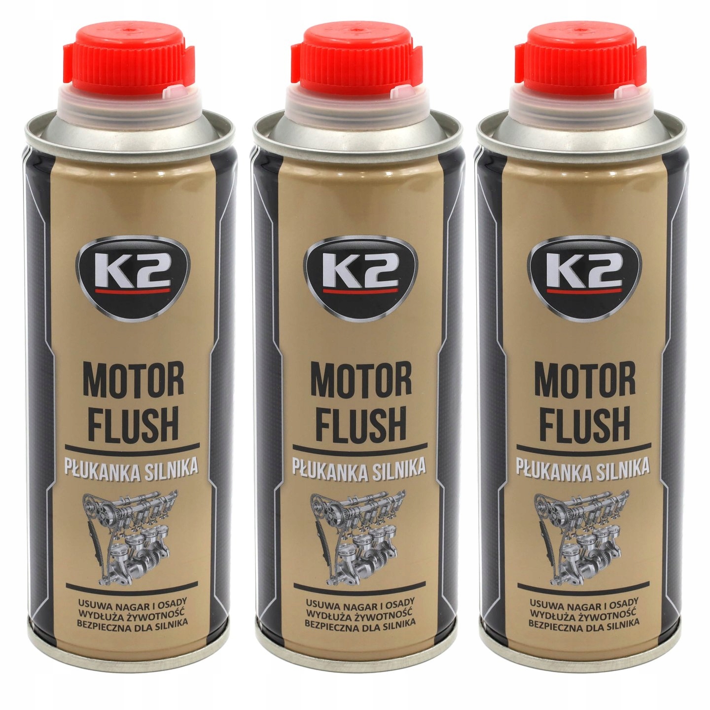 Zestaw 3 x Płukanka do Silnika K2 Motor Flush T371 250ml