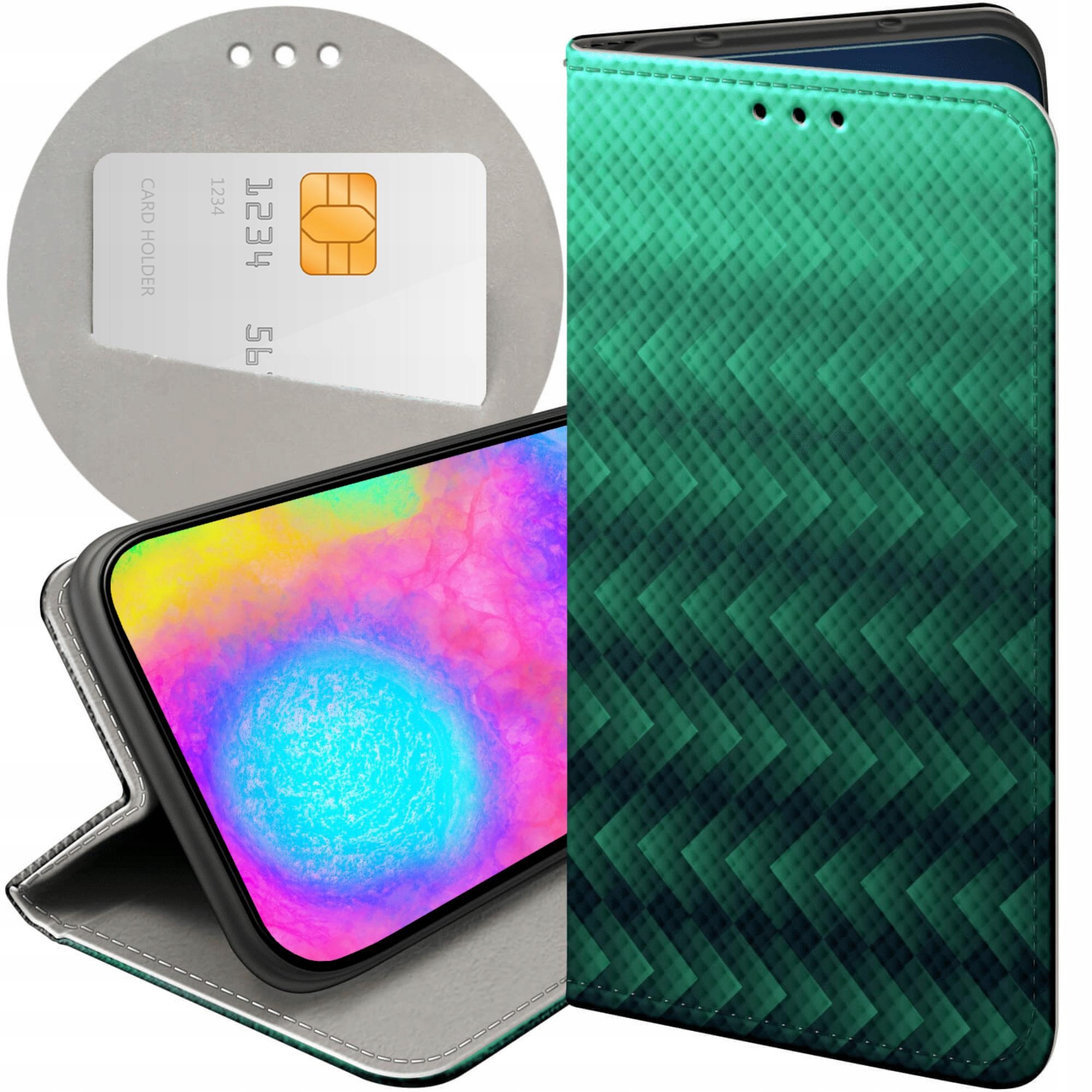 Etui Z Klapką Do Samsung Galaxy S24 Fe Zielone Grassy Green Futerał