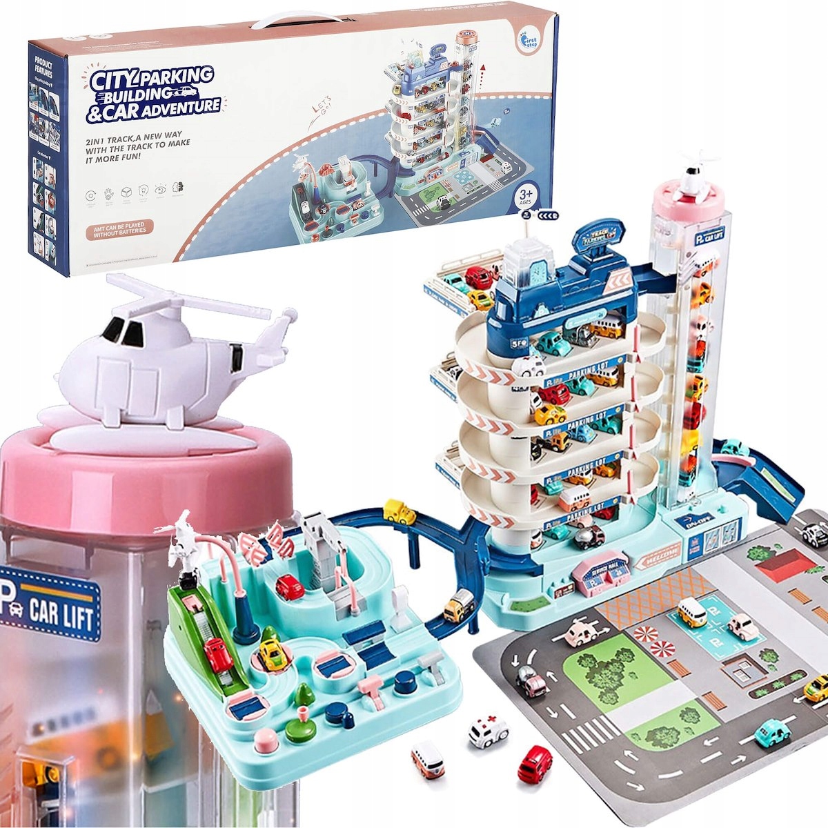 

Zjeżdżalnia Samochodowa Garaż Parking Zestaw Autka