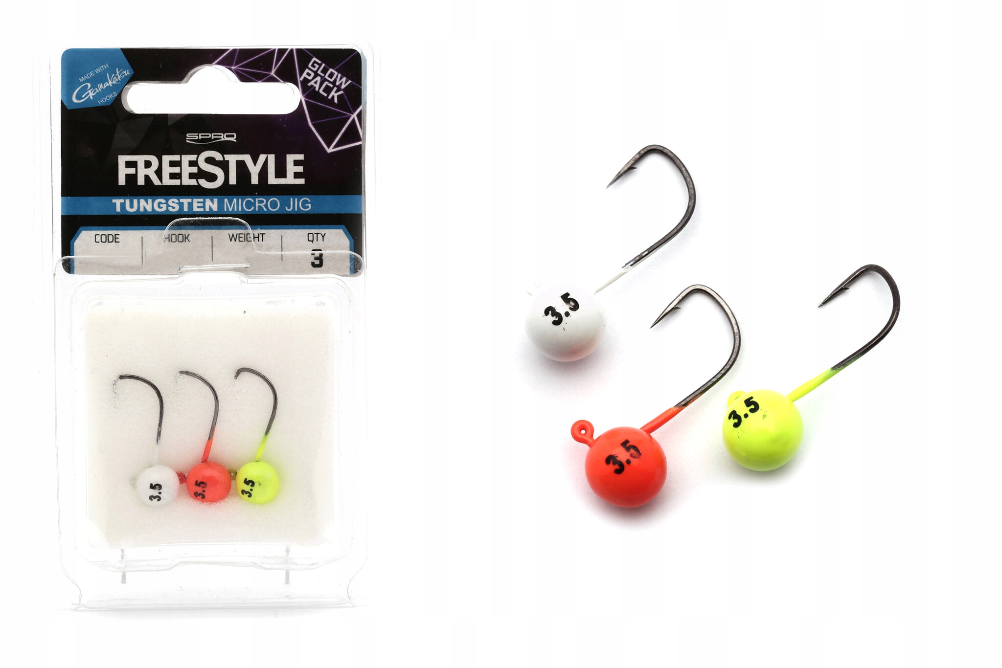 Wolframowe Główki Jigowe Spro Micro Jig Glow 2/1,8g
