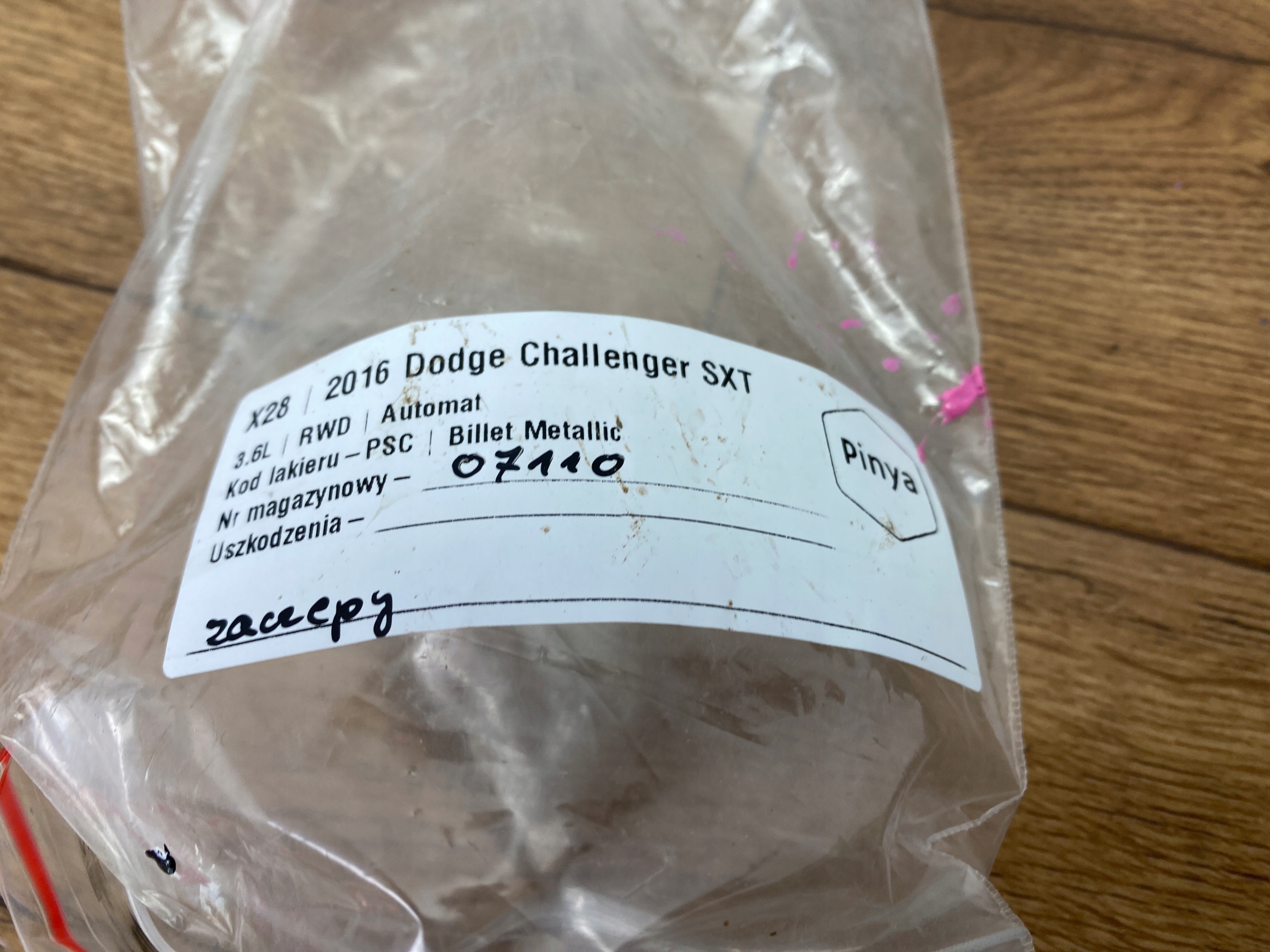 Copri boczka OSSATURA di sicurezza Dodge Charger Challenger 2015+ USA
