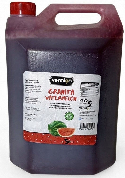 Granita Arbuz syrop koncentrat Vermion Deluxe 65% owoców Watermelon 5kg 5l