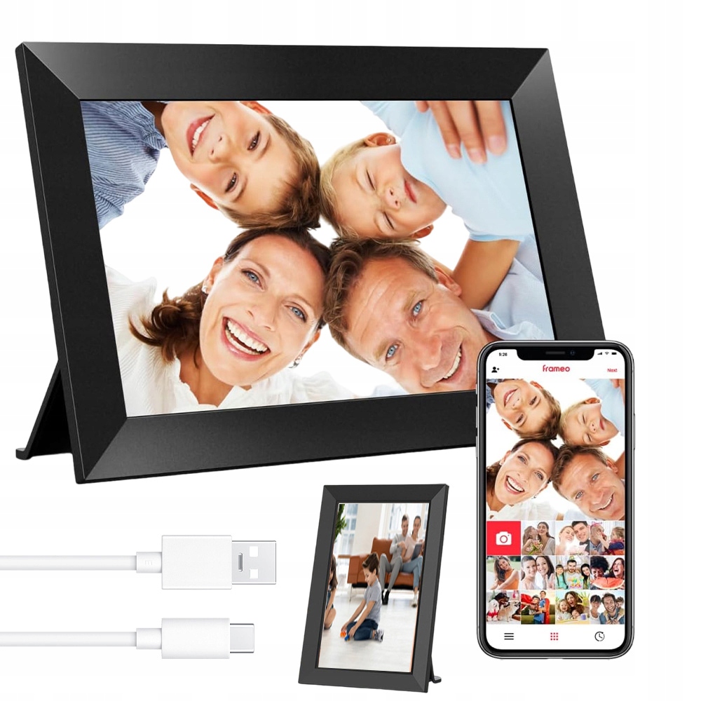 Digitální Rámeček Frameo Na Fotografie 10,1" Fotorámeček Wi-fi 1280 x 800 Hd Ips