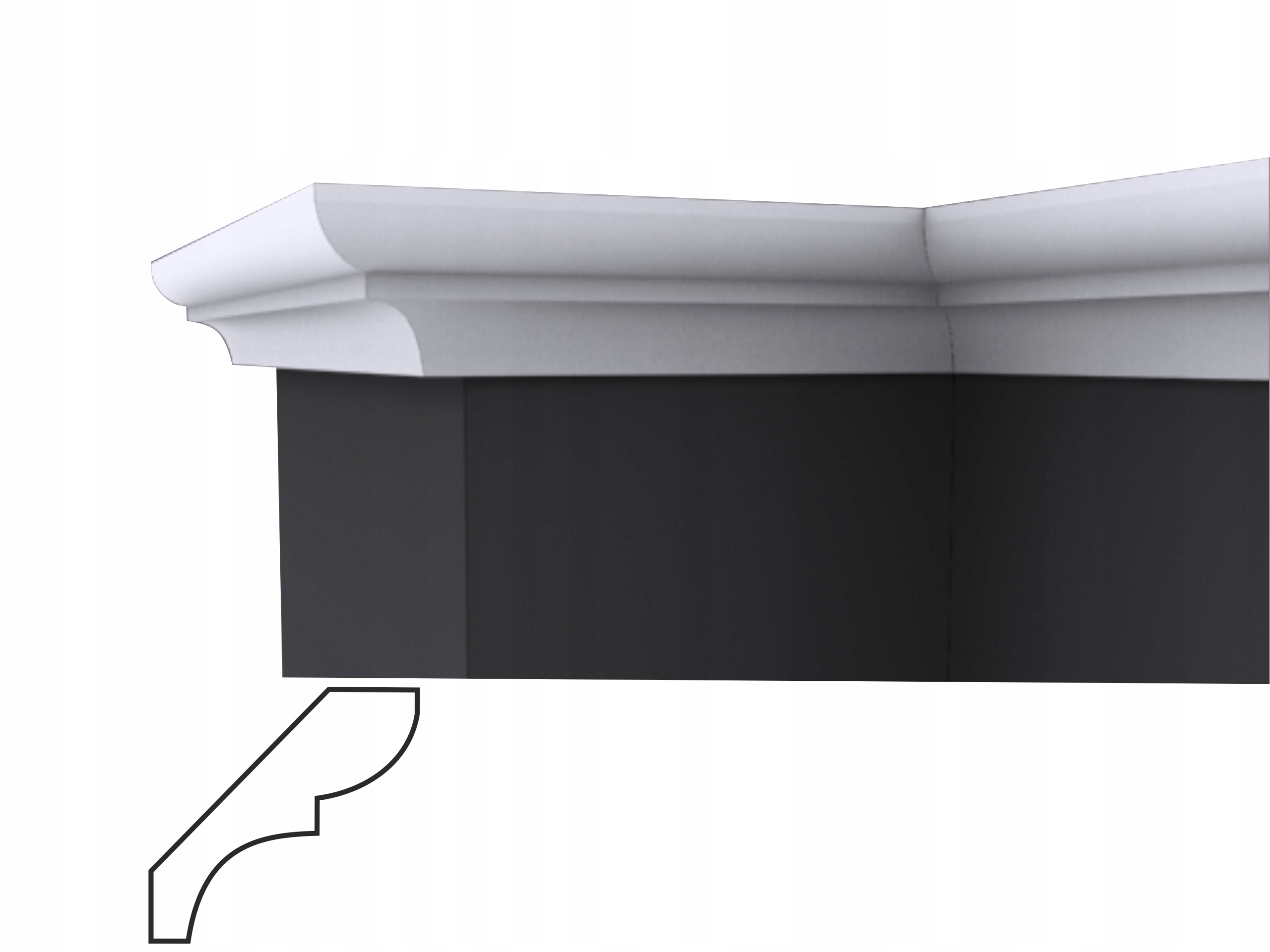 F-36 100x100mm, listwa przysufitowa, sztukateria