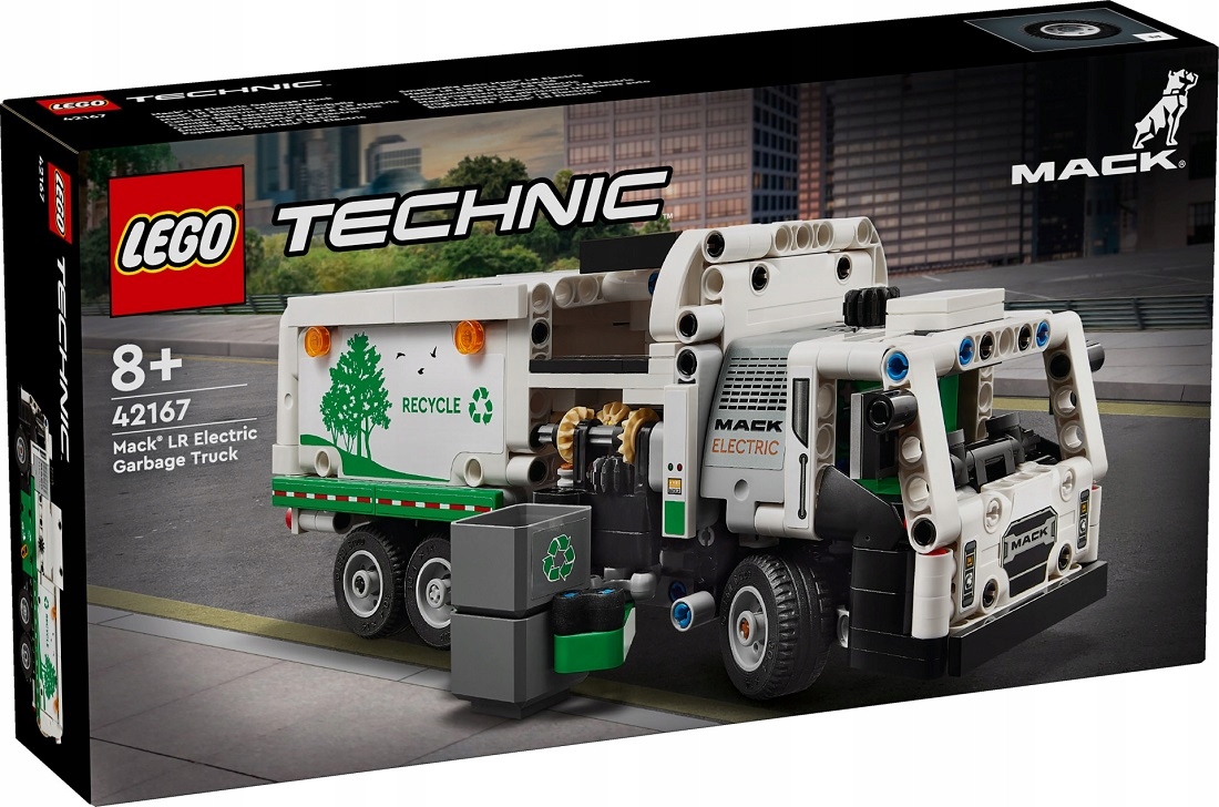 Lego Technic Stavebnice 503 ele Mack Lr Elektrický Popelářský Vůz 42167