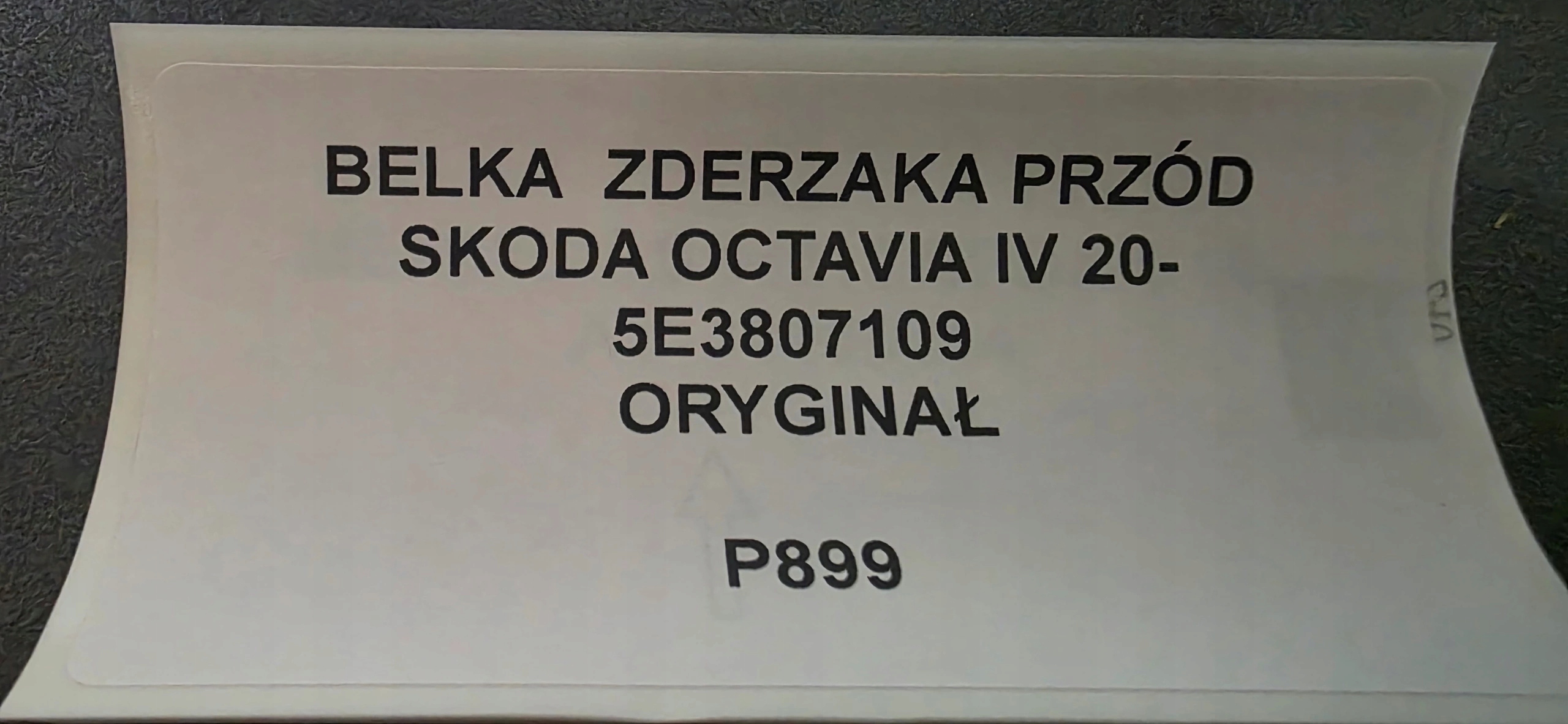 bumper support front SKODA OCTAVIA IV 20- original 5E3807109