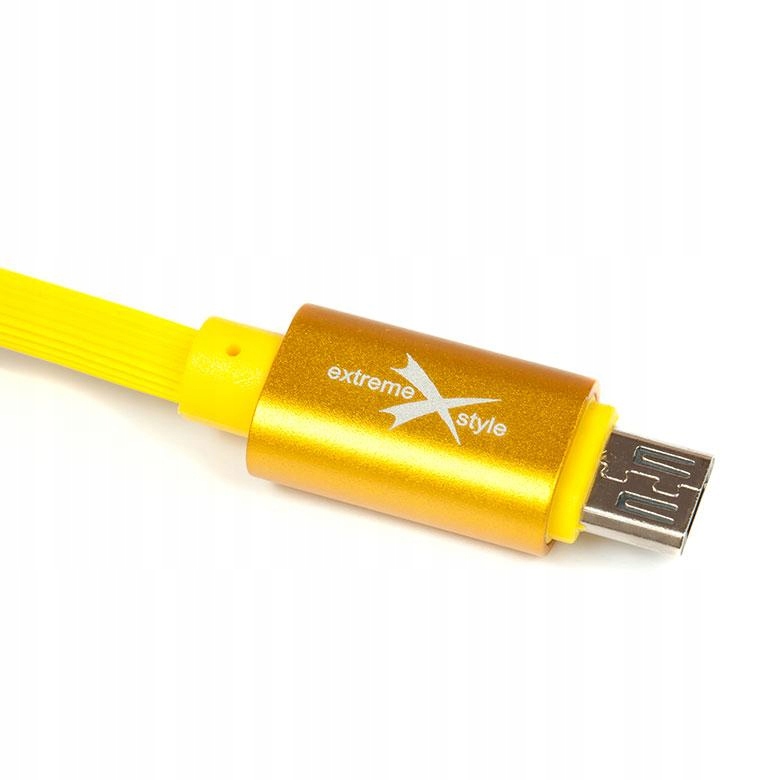 

Kabel silikonowy micro Usb do telefonu 1 m żółty S