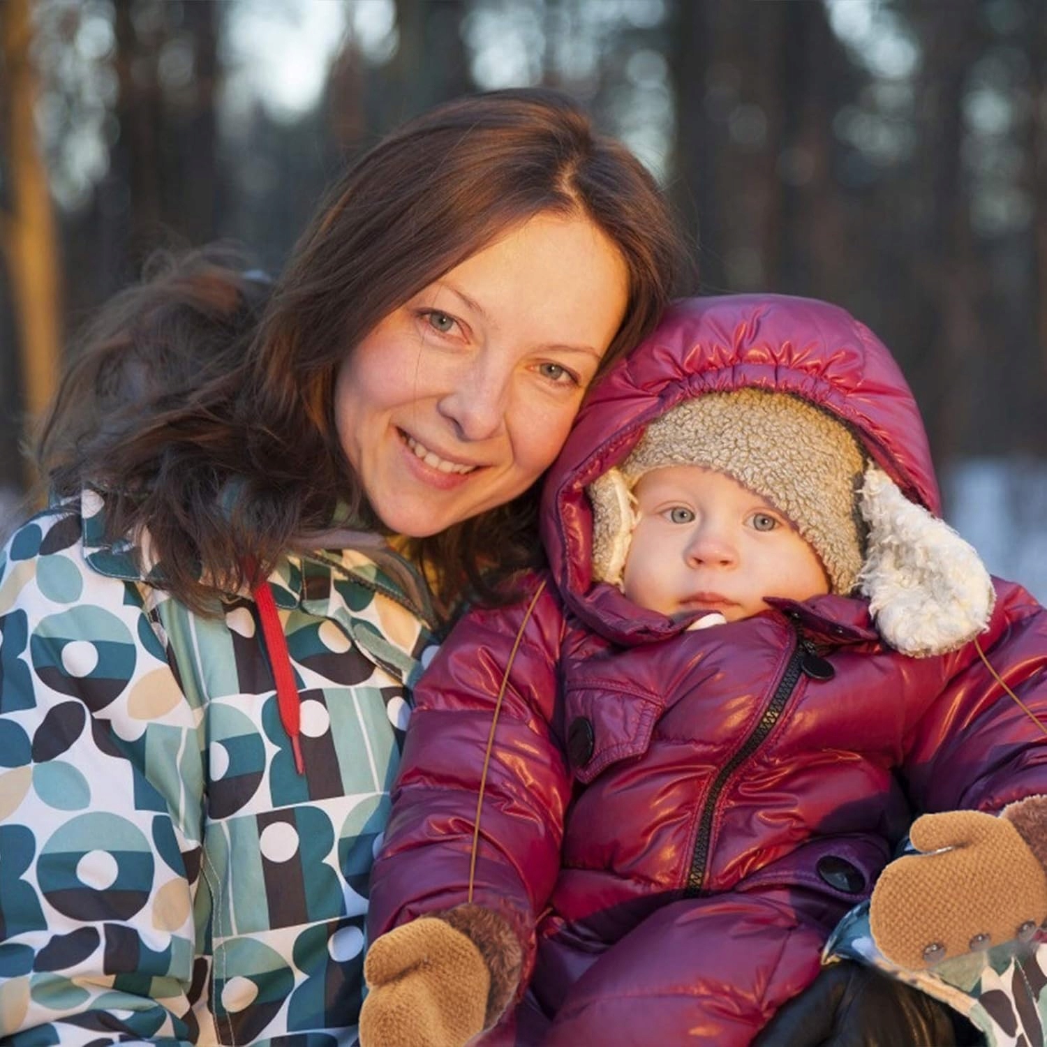 RĘKAWICZKI JEDNOPALCZASTE ZIMOWE CIEPŁE DZIECIĘCE 1-3 LATA 2 PARY Kod producenta 19JVD