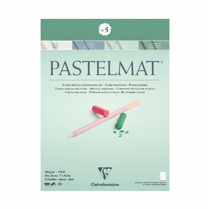Blok Clairefontaine Pastelmat č.5, 24x30cm, 360g, 12 listů