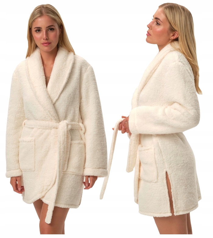 HENDERSON SZLAFROK DAMSKI KREMOWY MATERIAŁ "MIŚ" FUNE 2XL