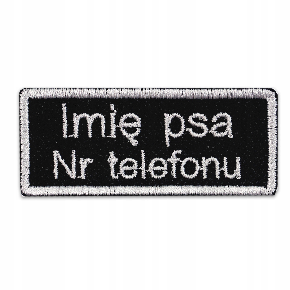 

Naszywka imiennik z numerem tel dla psa na szelki