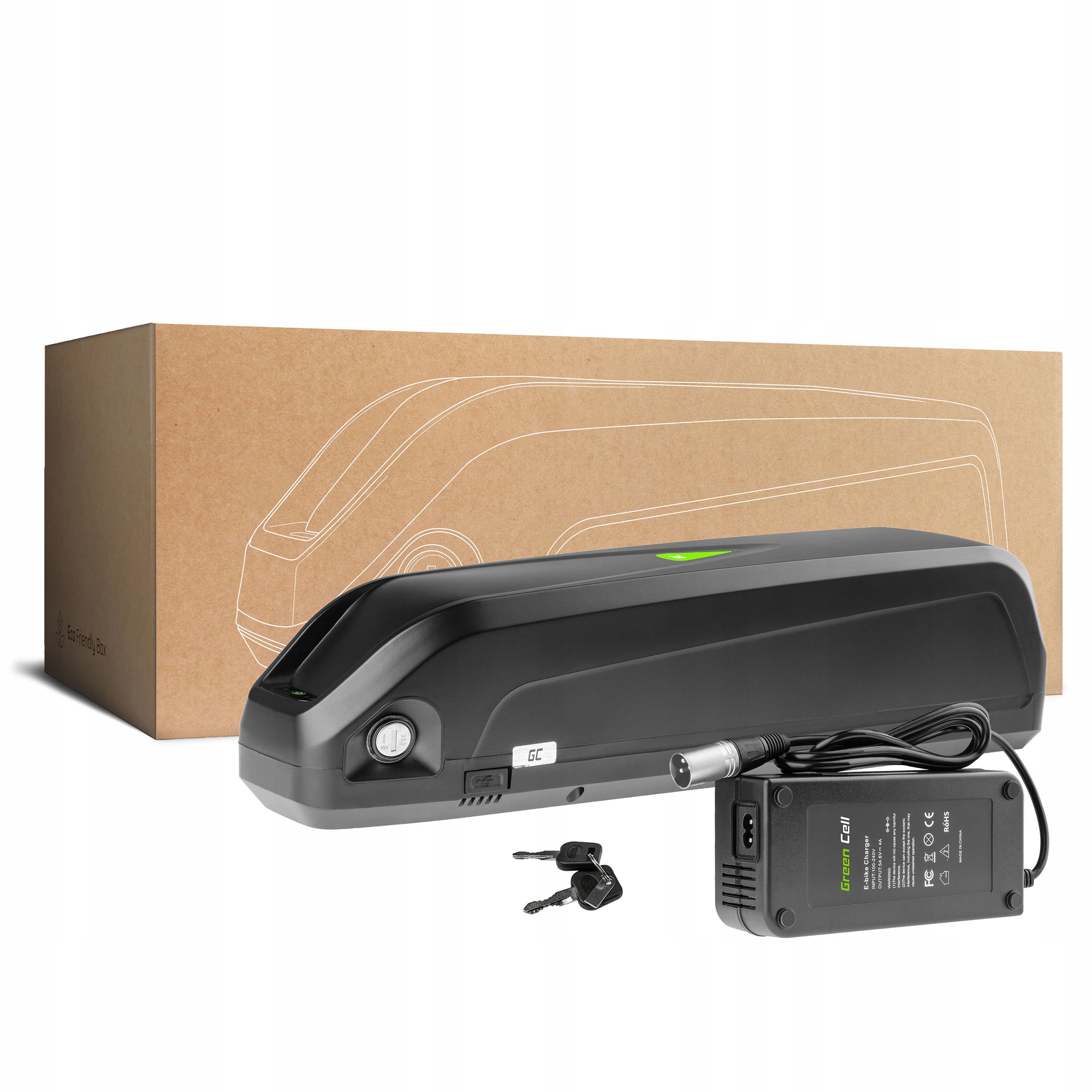 Bateria Do Roweru Elektrycznego 48V E-bike 13AH 624WH Bidonowa Ładowarka