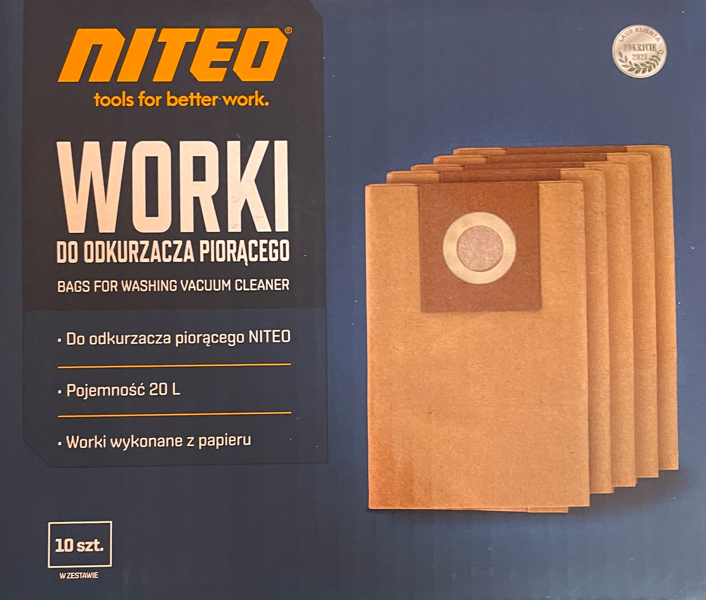 Zapasowe Worki Do Odkurzacza Piorącego NVC0116-22 VPB0119-22