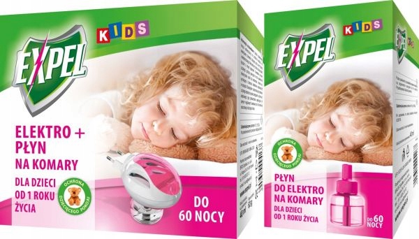 

Elektrofumigator + płyn na komary dla dzieci Expel