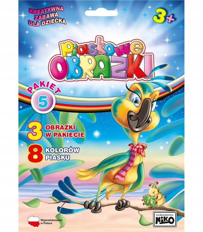 

Piaskowe obrazki: kolorowanka malowanka piaskowa