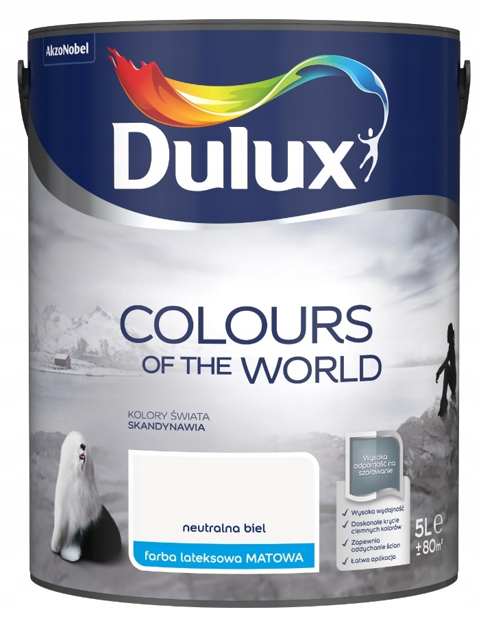 

Farba Dulux Świata- neutralna biel, 5l