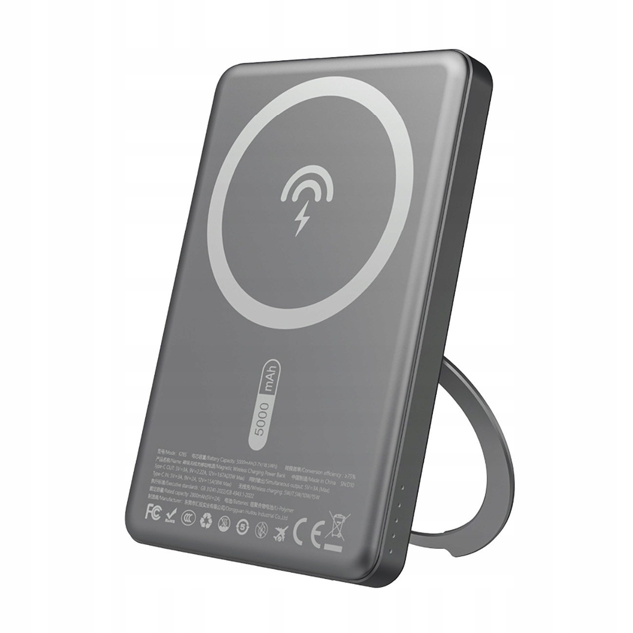 Powerbanka s MagSafe a stojánkem 20 W Pd 5000 mAh šedá