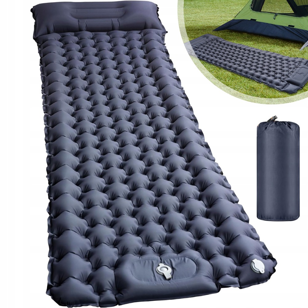 Nafukovací Podložka Na Spaní Matrace Kempingová Skládací S Pumpičkou 200*70 CM