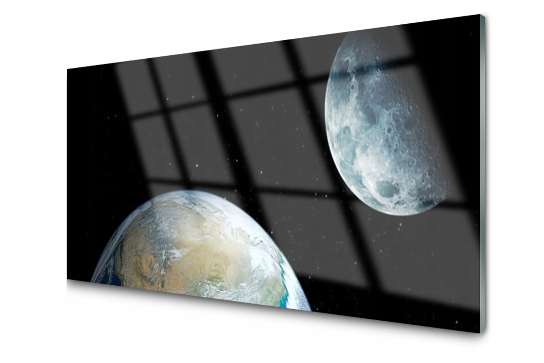 

Panel szklany dekoracyjny Księżyc Ziemia 100x50
