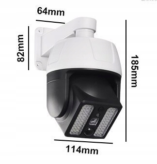 KAMERA ATRAPA OBROTOWA SOLARNA LAMPA LED PILOT Kolor biały
