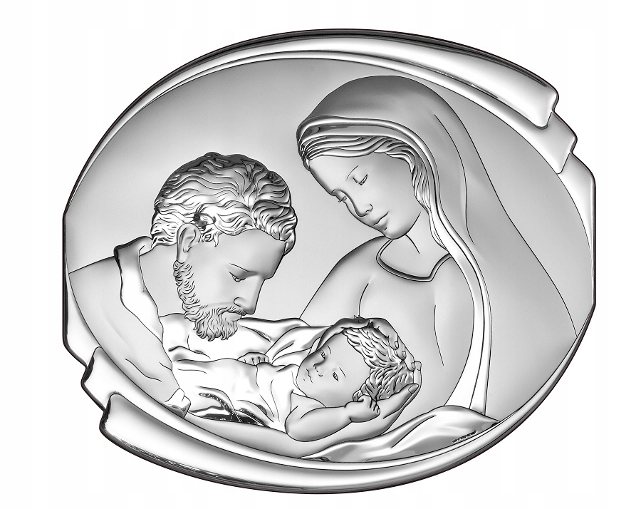 Stříbrný obraz Svatá rodina 6498/2 Gravírování Bonus